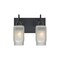 Besa Lighting Milo 4 Vanity, White Frost, Black, 2x60W Incandescent 2WG-MILO4WF-BK - alternate 1